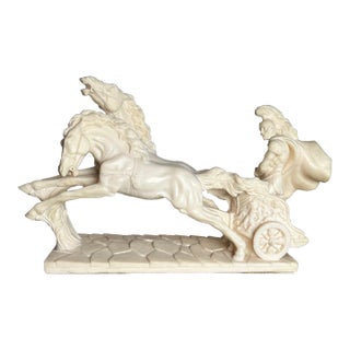 Vintage Roman Quadriga Chariot With Horses For Sale