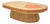 Java Coffee Table in Tinted Rattan and Imitation Grained Leather by Popus Editions For Sale