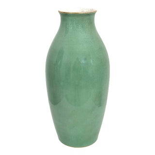 Large Jade Green Crackle Glaze Porcelain Vase from Rosenthal Selb, 1930s For Sale