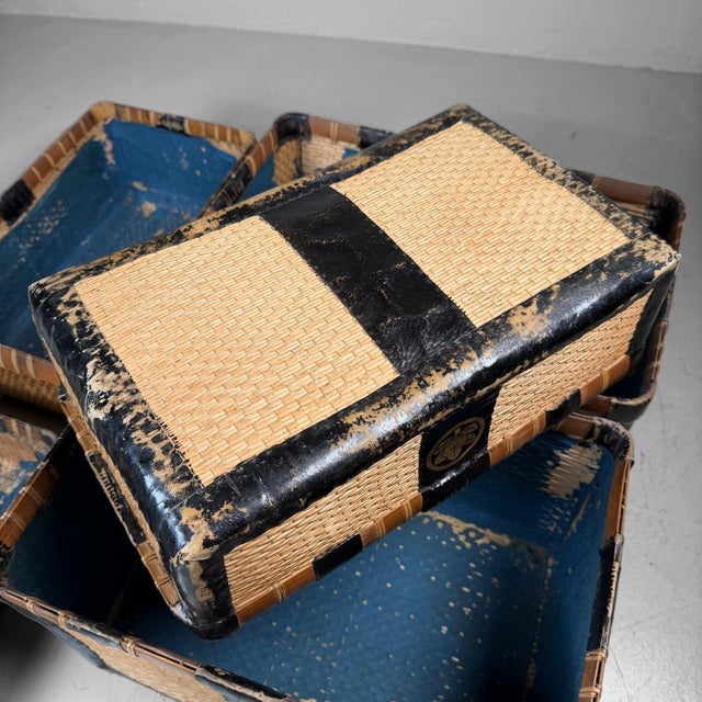 Japanese Woven Kōri Storage Baskets, 1890s, Set of 5 For Sale - Image 17 of 18