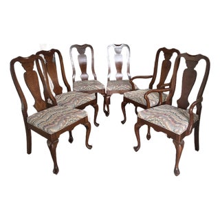 1980s Harden Queen Anne Chairs - Set of 6 For Sale
