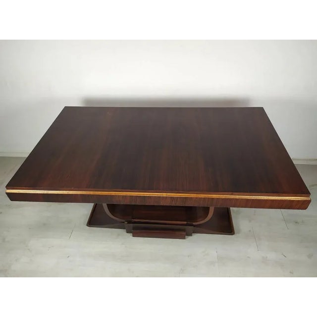 1930s Art Deco Walnut Cradle Table For Sale - Image 5 of 18