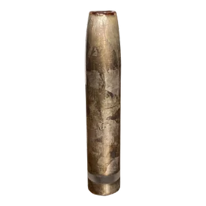 1990's Contemporary Glass Bud Vase With Gold Leaf
