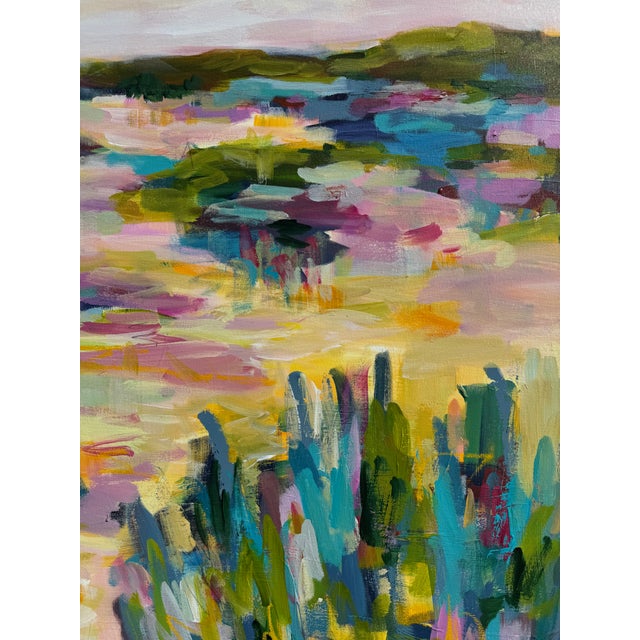 Contemporary Fine Art Abstract Coastal Painting by Pamela Wingard For Sale In Charleston - Image 6 of 7