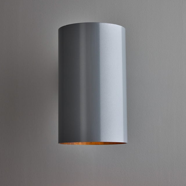 Pair of Hans-Agne Jakobsson C627/110 'Rulle' Sconces in Painted Silver For Sale - Image 10 of 11