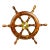 Mid 20th Century Wood Boat Steering Wheel Wall Decor For Sale