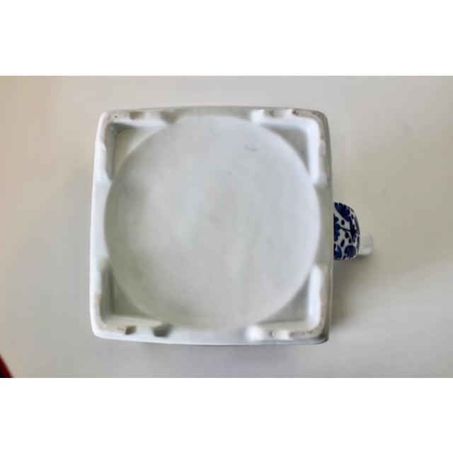 Vintage Blue & White Tea Pot For Sale - Image 9 of 10