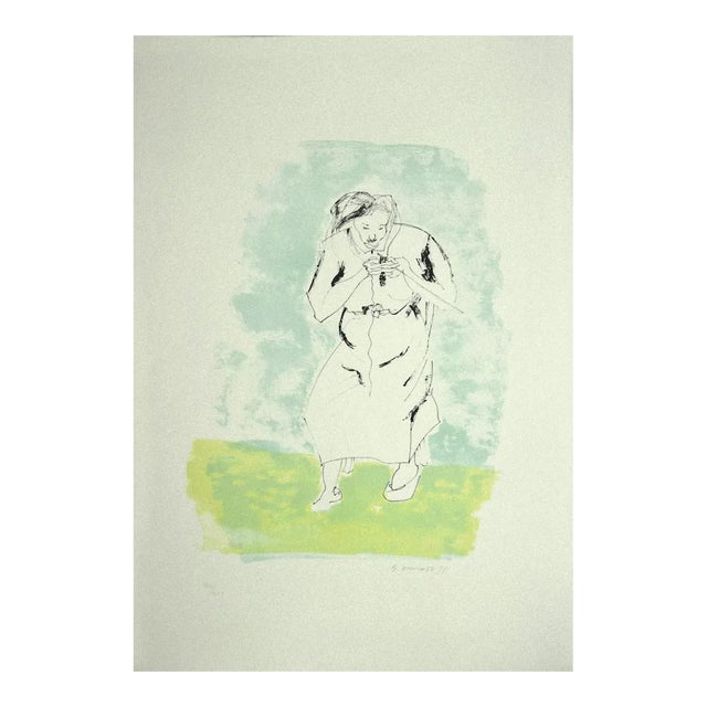 Giovanni Omiccioli, The Woman, Lithograph, 1975 For Sale