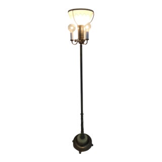 1930s Mutual Sunset Lamp Company Antique Torchiere Floor Lamp For Sale