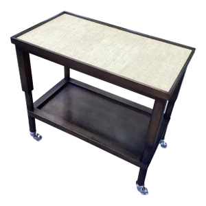 Custom Ej Victor Brown & Moore Collection Boathouse Drinks Trolley With Raffia Top