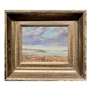 Xavier Martínez –Alcatraz Island, San Francisco Bay at Sunset – C. 1901 Oil Painting For Sale