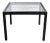Vintage Modern Blackened Oak Square Parsons Style Side Table With Glass Top For Sale