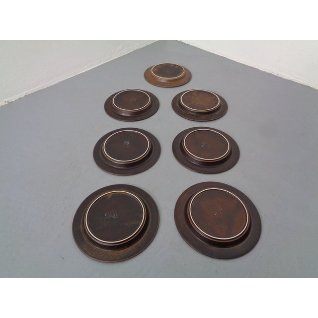 Ruska Plates by Ulla Procope for Arabia, Set of 7, Finland, 1960s , Set of 7 For Sale - Image 3 of 6