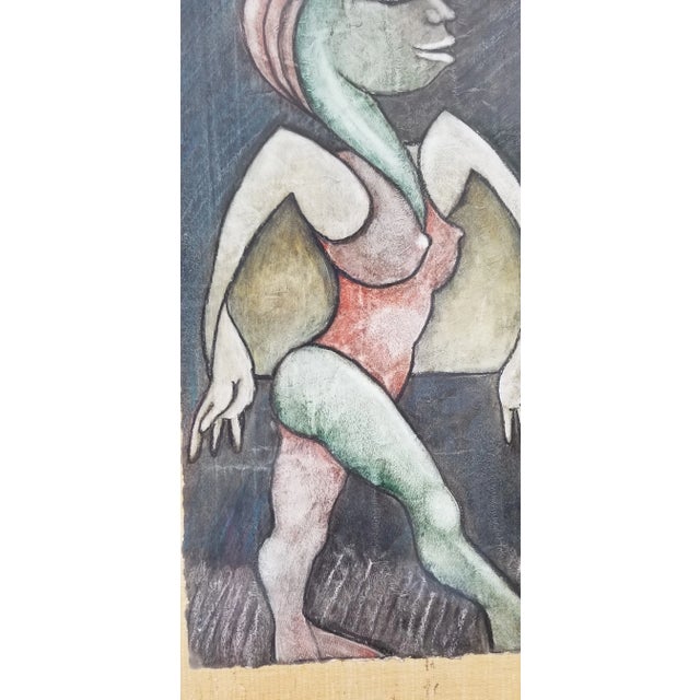 Abstract 1980s Rub Val Surrealist Abstract Female Painting For Sale - Image 3 of 8