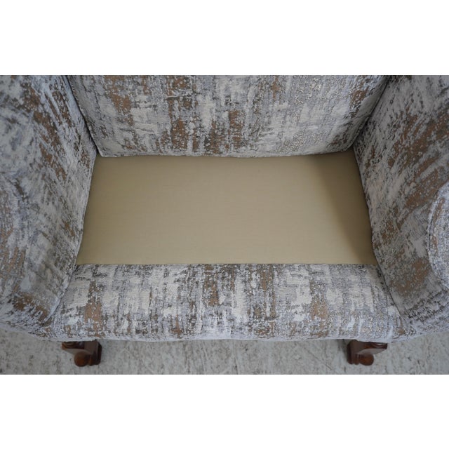 Pair of Tall Back William & Mary Style Wing Chairs For Sale - Image 17 of 18