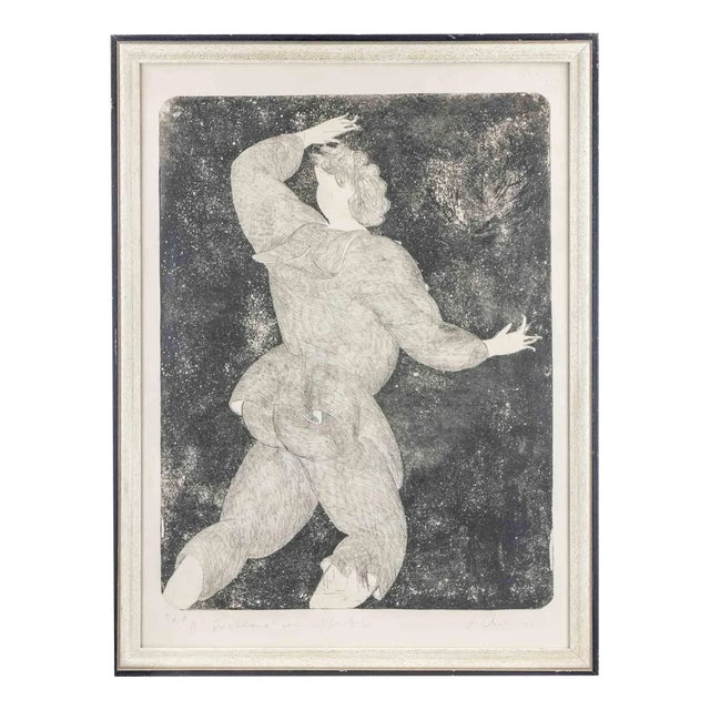 Sandro Chia, Running Boy with Strange Fingers, Etching, 1981 For Sale