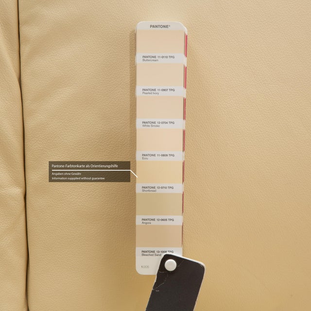 Palatino Three-Seater Sofa in Cream Leather from Nieri For Sale - Image 5 of 11