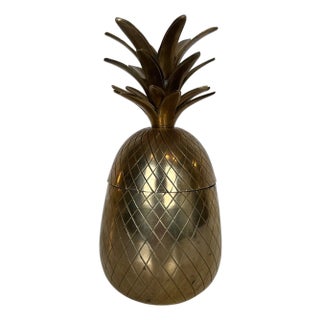 1970s Pineapple ice bucket in brass and steel For Sale