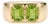 Emerald Cut Peridot Two Stone Band Ring | Green Gemstone Signet Ring | August Birthstone Ring Us 7 (All Sizes Available) For Sale