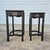 Wood Mid-20th Century Chinese Black Lacquered Coromandel Nesting Side Tables, Set of 2 For Sale - Image 7 of 10
