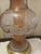 1970s Hollywood Regency Brass and Glass Ginger Jar Painted Lilies Table Lamp For Sale In Naples, FL - Image 6 of 8