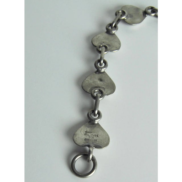 Metal Vintage Danish Pewter Bracelet by Fink Design, 1970s For Sale - Image 7 of 10