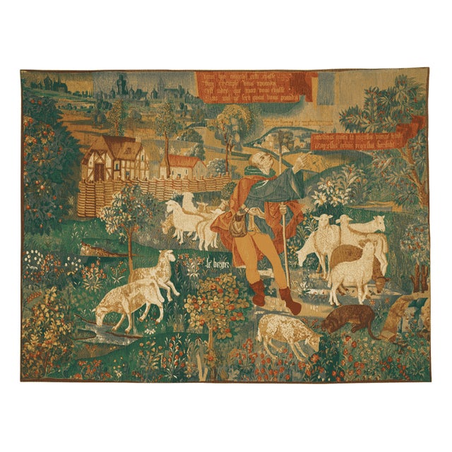 From a tapestry originally woven at the end of the fifteenth century at the workshop of Peter Van Oelst in Brussels....