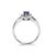Early 21st Century .925 Sterling Silver 6x4mm Pear Sapphire Gemstone with Diamond Accent Fashion Halo Ring (H-I Color, SI1-SI2 Clarity) - Size 7.5 For Sale - Image 5 of 7