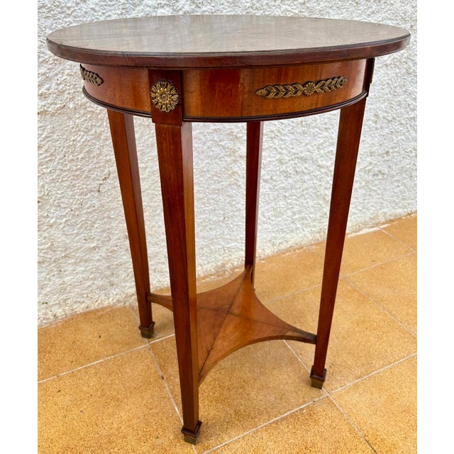 1910s Louis XVI Style Walnut Side Table, 1910s For Sale - Image 5 of 9