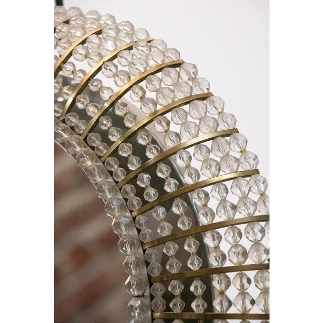 1950s Illuminated Mirror in Glass & Brass in the style of Emil Stejnar and Rupert Nikoll, Austria, 1950s For Sale - Image 5 of 7