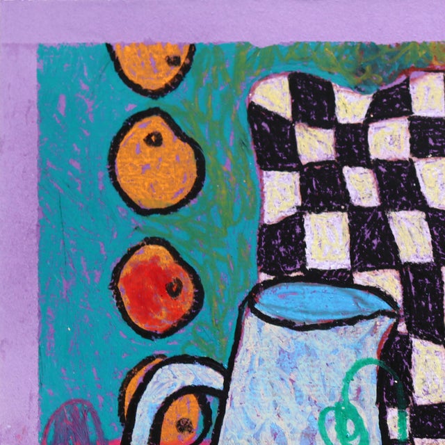 Still Life 10 - Original Bold Abstract Still Life Painting on Paper by Valerie Etitinwo For Sale - Image 4 of 7