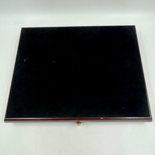 Vintage Montecristo Wood Cigar Box Parisian Artist Michel Delacroix Design For Sale - Image 9 of 9