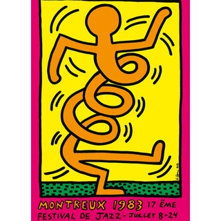 Keith Haring, Montreux Jazz Festival (Orange), 1983, Screenprint For Sale