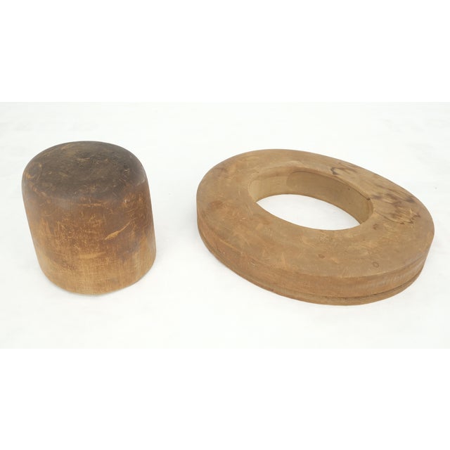 Antique Solid Wood 2 Parts Hat From