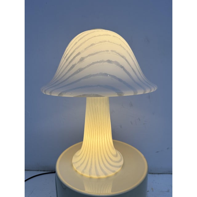 Large Mushroom Zebra Table Lamp from Peill & Putzler, 1970s For Sale - Image 9 of 9