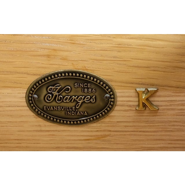 Mid 20th Century Pair Bombe White Wash Pickled Burl Wood Night Stands End Tables Brass Pulls Mint For Sale - Image 5 of 16