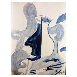 Georges Braque, Painter's Palette with Vase, Original Lithograph, 1948 For Sale