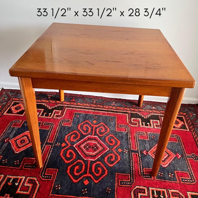 Mid Century Danish Dining Table Extrndable BRDR Furbo For Sale In West Palm - Image 6 of 9