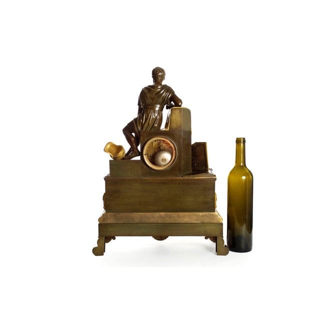 “Horatius & the Fall of Rome” French Empire Antique Bronze Mantel Clock For Sale - Image 4 of 18