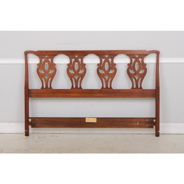 Henkel Harris Queen Size Cherry Bed Headboard For Sale - Image 13 of 14