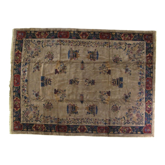 1940s Vintage Chinese Rug-12'2" X 16'6" For Sale
