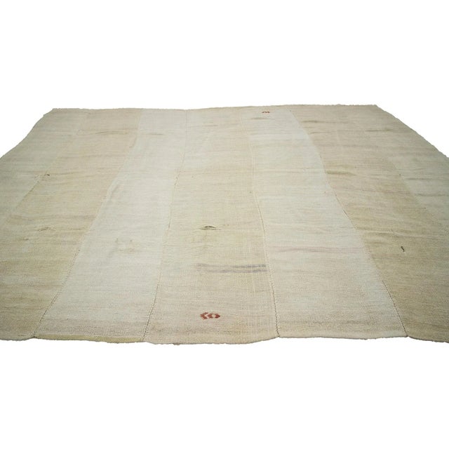 Mid 20th Century Vintage Turkish Hemp Kilim Rug-9′ × 14′3″ For Sale - Image 4 of 7