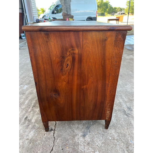 French 19th Century Louis XVI Solid Walnut Commode / Chest of Drawers For Sale - Image 12 of 12