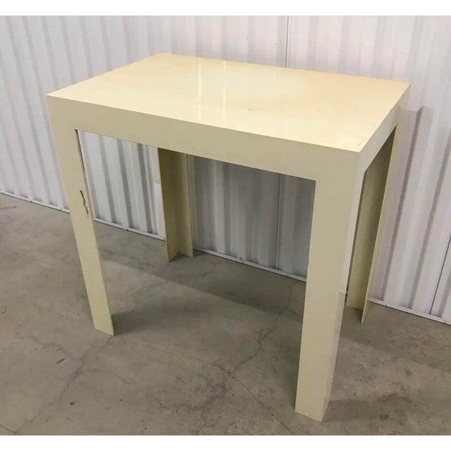 Mid-Century Modern Vintage Mid Twentieth Century Molded Plastic One Piece Parsons Hall Table in the Style of Syroco or Kartell For Sale - Image 3 of 7