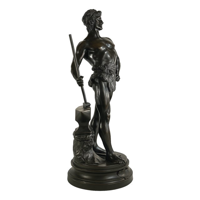 Maurice Constant, Large Patinated Figurative Sculpture, 1930, Bronze For Sale