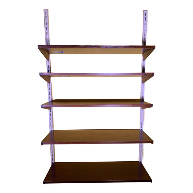 1960s Kai Kristiansen Rosewood Wall Unit, Mid-Century Scandinavian Shelving System For Sale
