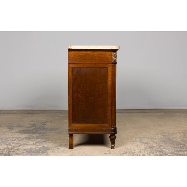 Late 19th Century French Louis XVI Oak and Marble Buffet by Haentges Freres For Sale - Image 12 of 18