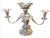 Victorian Late 20th Century Large Sheffield Silver Co. Silverplate 4-Arm Candelabra Victorian Style Centerpiece Decor For Sale - Image 3 of 10