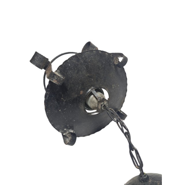 Brutalist Pendant Lamp, Poland, 1970s For Sale - Image 6 of 13