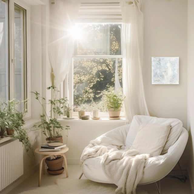 Textile Lapse - Textural Contemporary Abstract Minimalist Painting on Canvas Original Artwork by Le BohemianMuse For Sale - Image 7 of 9